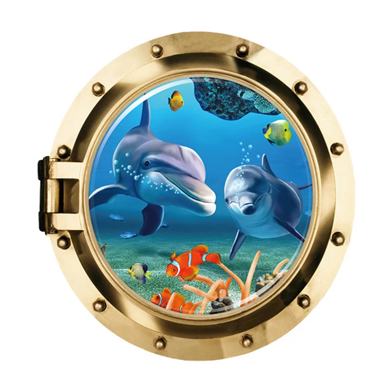 Top Selling Aquarium Underwater Fishes 3D Wall Sticker Kids Rooms Decor