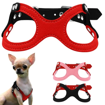 Soft Leather Small Dog Harness