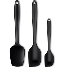 Набор силиконовых шпателей, термостойкие ложки для выпечки и лопатки, легко очищаемые бесшовные цельные, про класс антипригарные