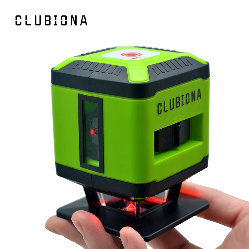 

CLUBIONA Mini Portable Red 5 Lines (4 H and 1 V) 360 Degree line Laser Level Measuring for floor leveling check
