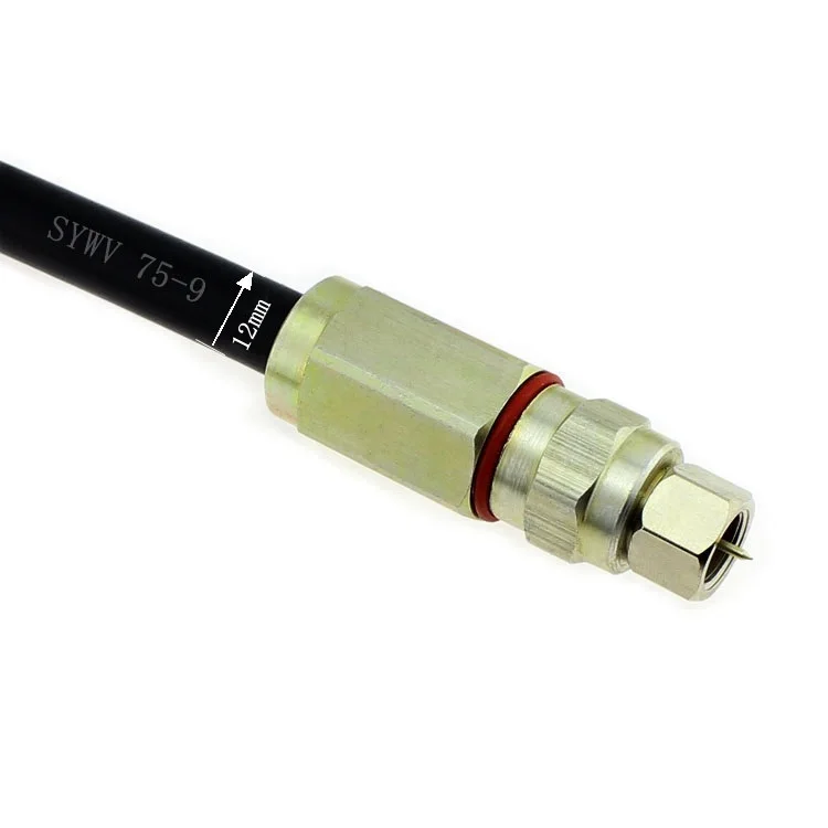 75 9 Waterproof CCTV Coaxial Cable F connector head terminalin