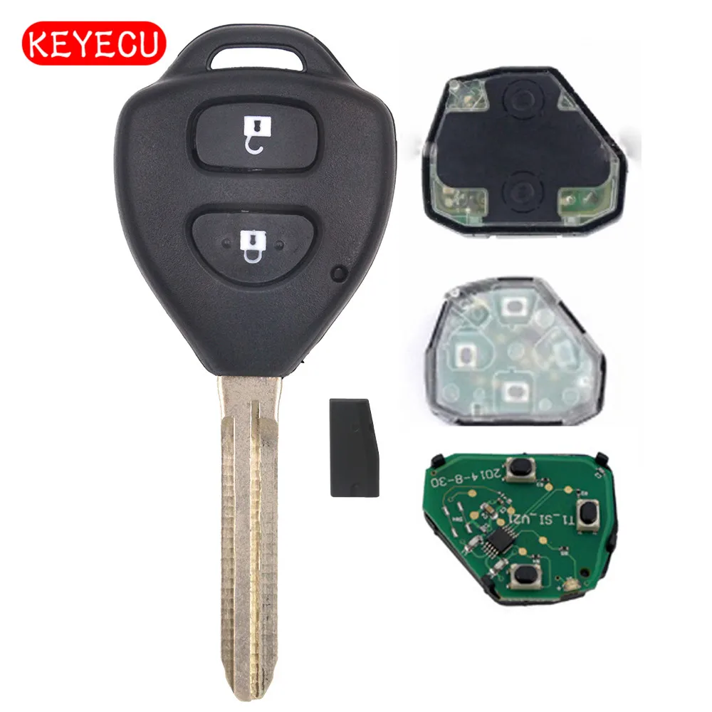 

Keyecu Remote Car Key 2 Button 314.3MHz G Chip for Toyota Corolla Rav4 Hiace Tarago 2009-14 Free programming FCC ID:B41TH