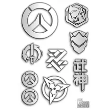 9pcs/set Hot Game Sticker OW D.VA 3D Metal DIY Stickers Mobile Phone Sticker Laptop Stiker Anime Stickers Toy 9pcs/set Hot Game Sticker OW D.VA 3D Metal DIY Stickers Mobile Phone Sticker Laptop Stiker Anime Stickers Toy