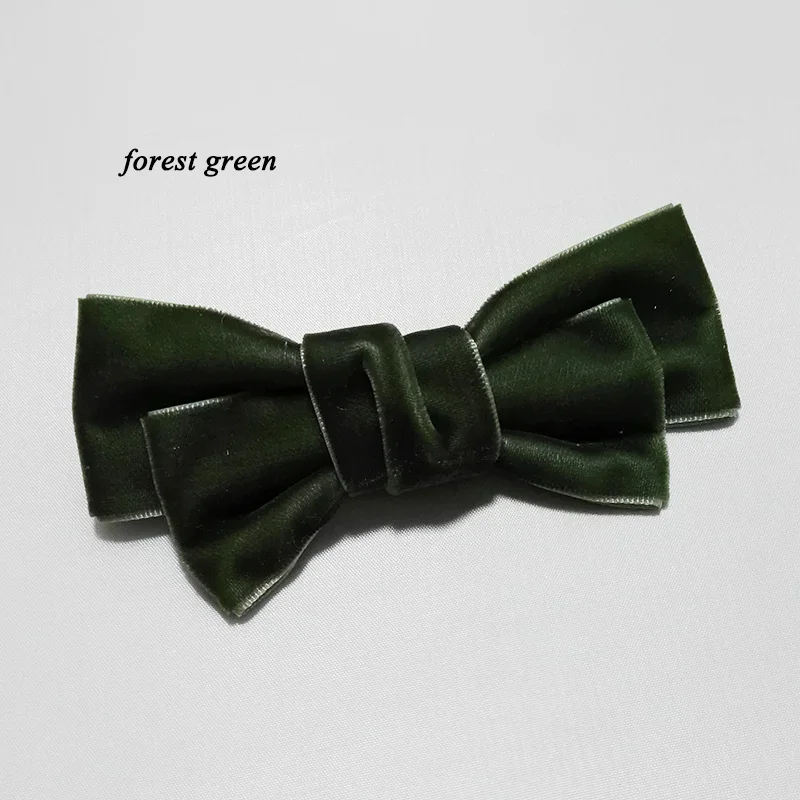 1 forest green clips bow