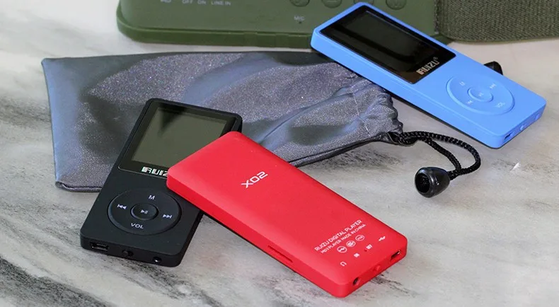 Ruidu X02 MP3 плеер 4G/8G/16G портативный Mp3 может играть 80 часов с fm-радио электронной книги, часы, диктофон Бесплатные оригинальные наушники