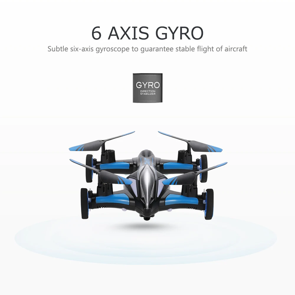 JJR/C H23(JJRC H23) 2,4G 4CH 6-Axis Gyro воздух земля летающий автомобиль игрушка, Дрон на дистанционном управлении RTF Квадрокоптер 3D флип один ключ возврата и Безголовый режим