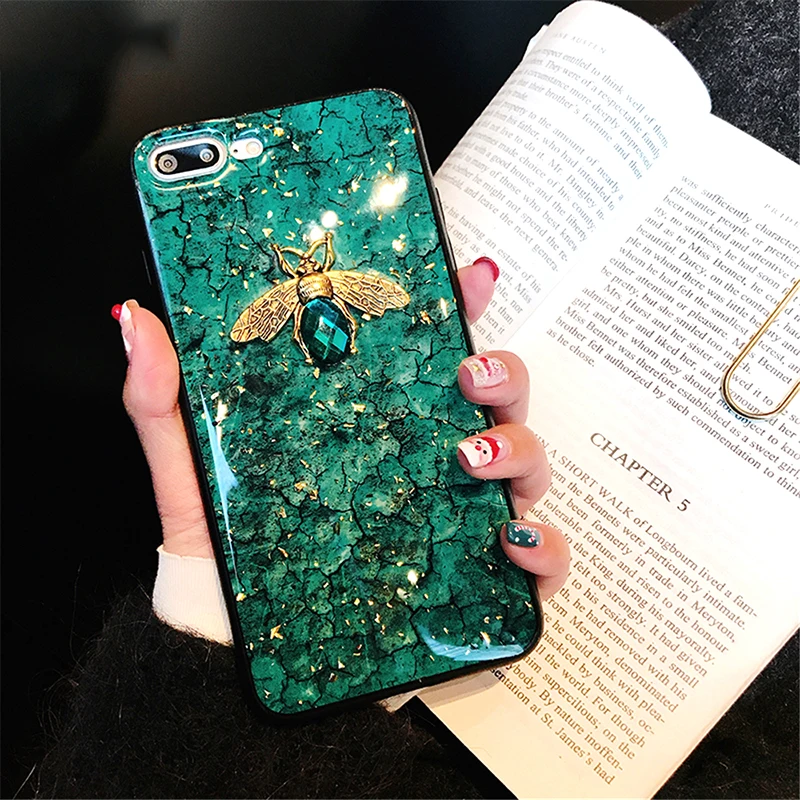 Чехлы с Пчелкой и крылом Fuanda для Xiaomi Redmi Mi A1 A2 Mix 3 2s 2 Note 8 se lite 5 6x роскошный блестящий