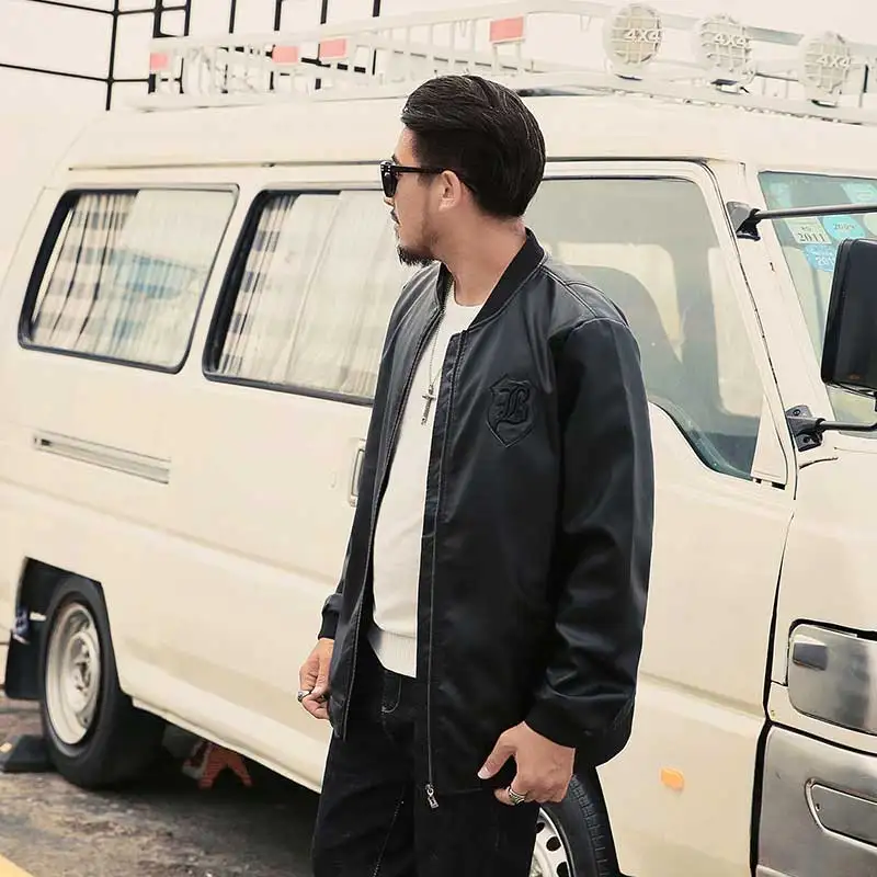 Zozowang plau size 2XL-9XL Men Leather Jackets Men Stand Collar Coats Male Motorcycle Leather Jacket Brand Clothing man jacket Zozowang plau size 2XL-9XL Men Leather Jackets Men Stand Collar Coats Male Motorcycle Leather Jacket Brand Clothing man jacket