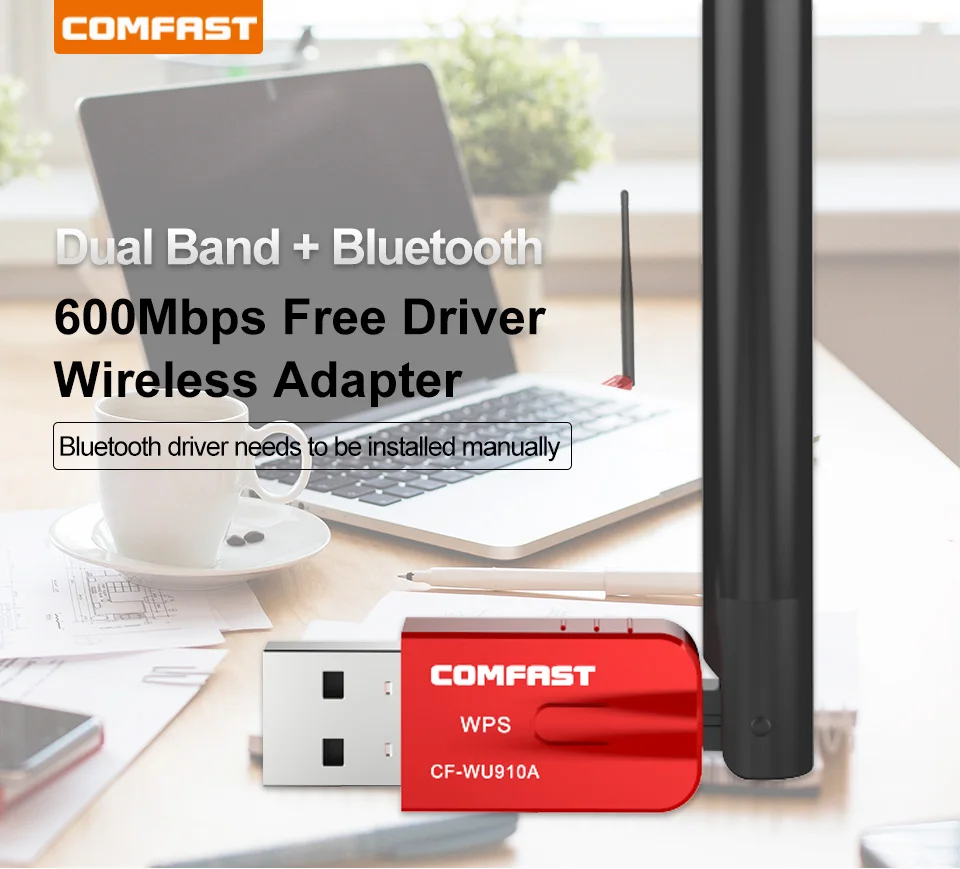 5 ГГц Беспроводной Wi-Fi адаптер 600 Мбит/с двухдиапазонная антенна 802.11AC Бесплатный драйвер USB Bluetooth 4,2 адаптер сетевой карты Wi-Fi приемник