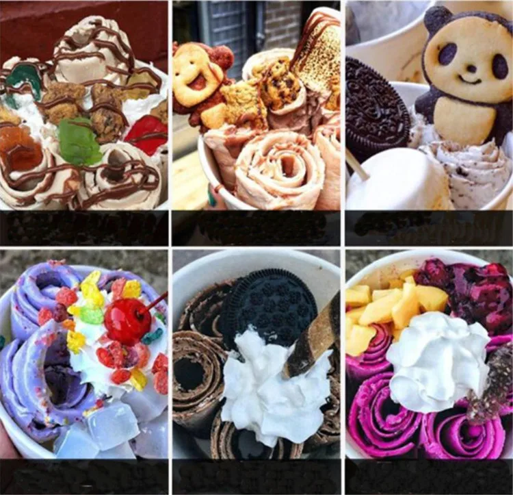 Лучшая продажа один круглый Пан ролл из жареного мороженого машина с R410A