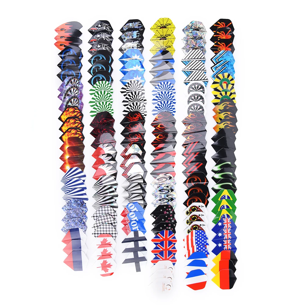 150PCS Dart Flights in 50 Kinds of Patterns RARE Darts Fin Feather