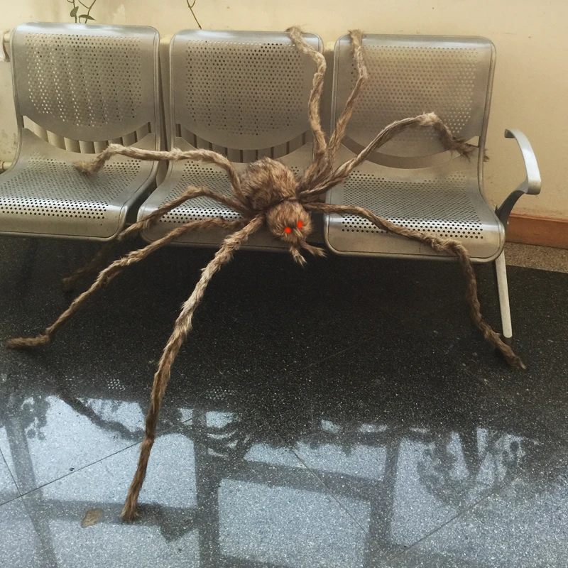 Гигантский мохнатый паук светодиодный глаз для украшения Хэллоуина