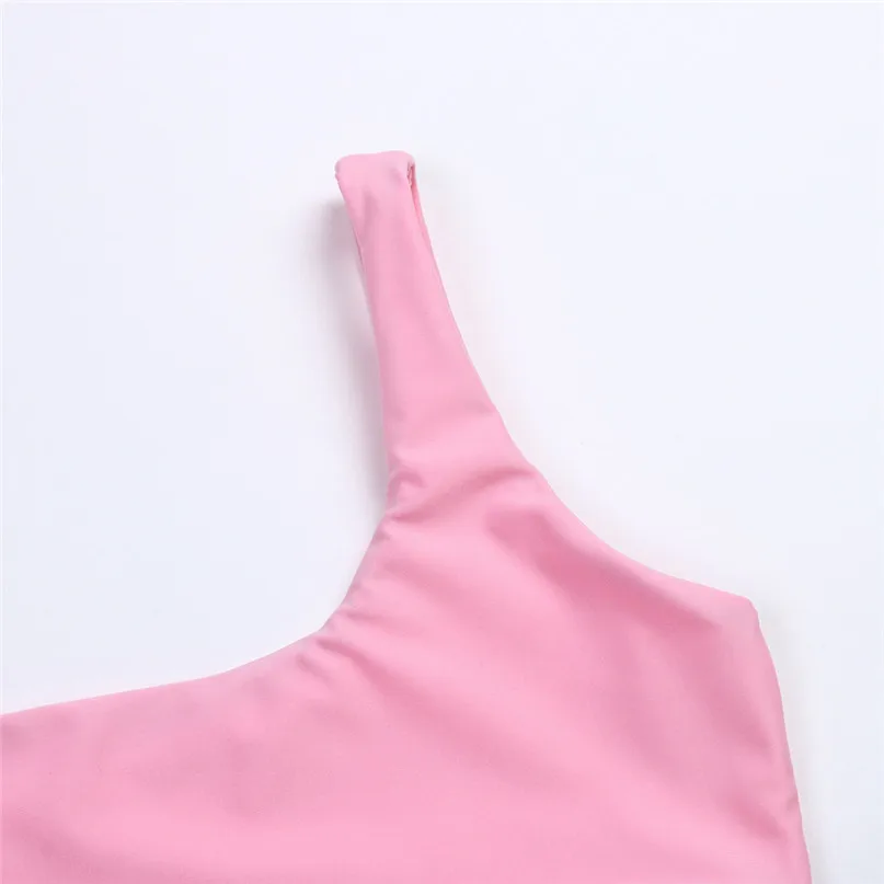 One-shoulder split bikini swimsuit (9)
