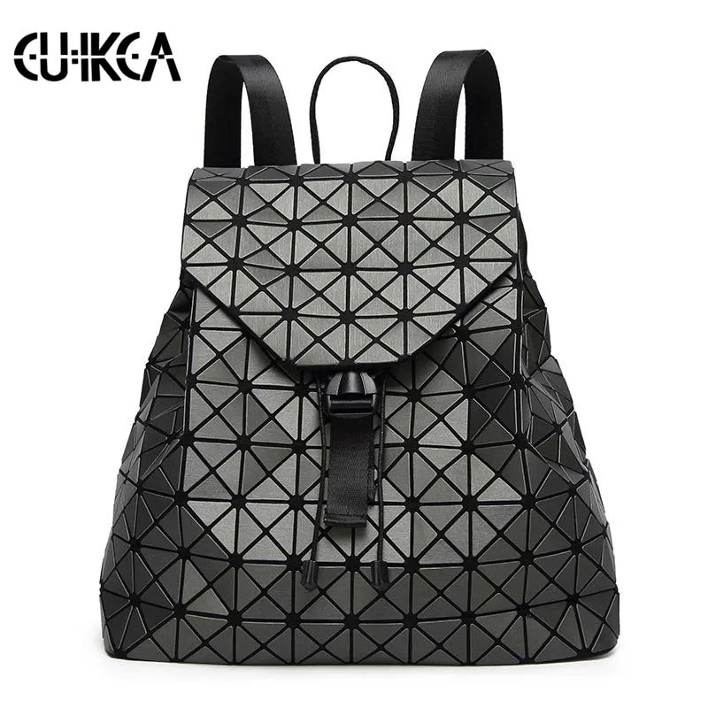

NEW Luminous Fashion Backpack women Men geometric backpack shoulder bag Student's school bag matte color backpack 2019
