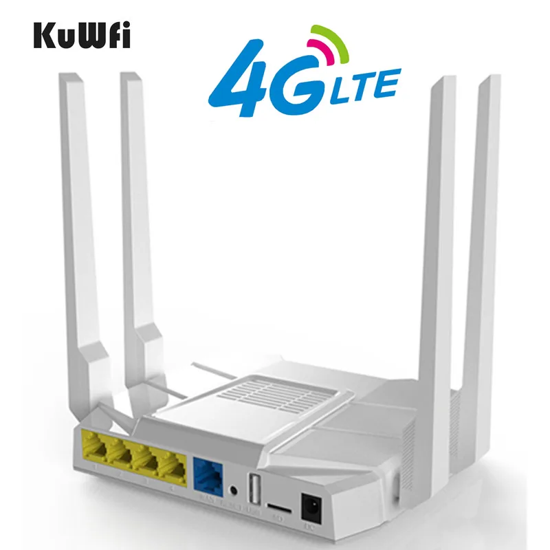 KuWfi 4G LTE Wifi роутер 1200 Мбит/с двухдиапазонный беспроводной маршрутизатор 11AC 2,4 ГГц и 5,8 ГГц беспроводной CPE с sim-картой/портом LAN