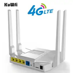 KuWfi 3g/4 г LTE wi fi маршрутизатор 1200 Мбит/с OpenWrt Домашний Беспроводной роутер 11AC 2,4 ГГц и 5,8 ггц Wifi маршрутизатор с сим карты/LAN порты разъёмы