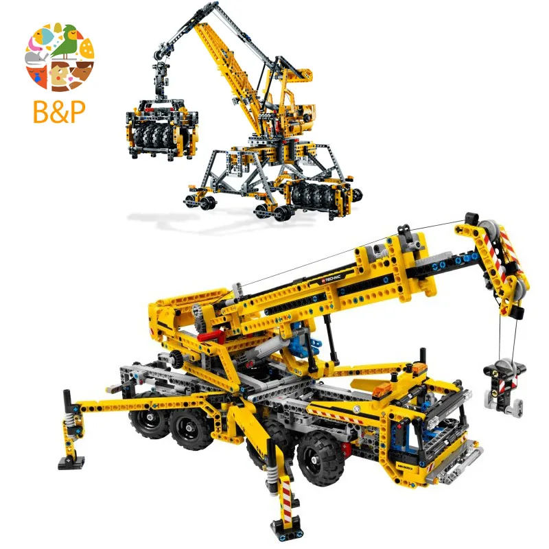 

lepin Legoing 8053 1392Pcs Technic Series The Moving Crane Model Set Building Blocks Bricks Gifts Toys compatible 20040