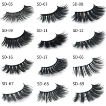 Романтический медведь Толстая норки 3D волосы Накладные ресницы ручной работы натуральные длинные накладные ресницы 48 компл./лот DHL инструменты для макияжа YL003