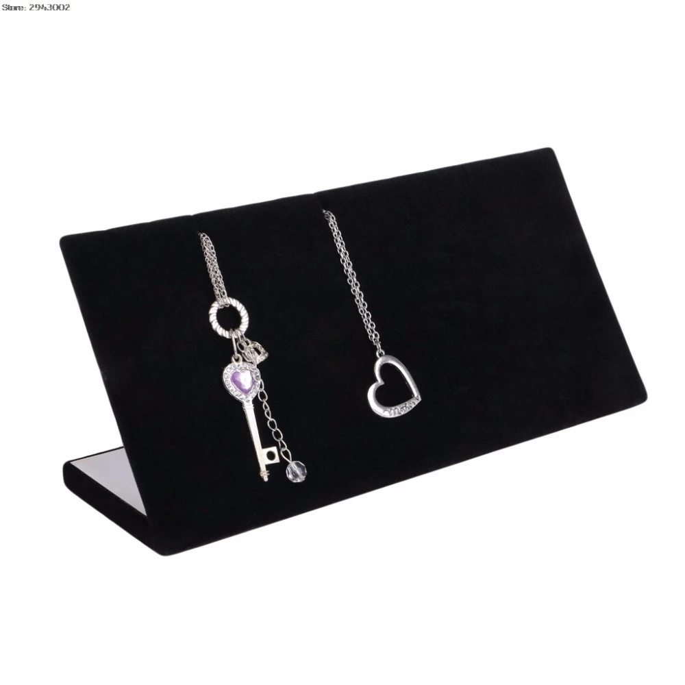 Velvet Necklace Chain Bracelet Display L Stand Board Jewelry Holder