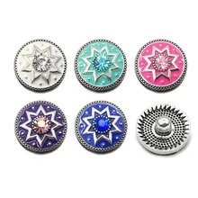 

Wholesale metal Rhinestone Snap Buttons w161 Diy Jewelry fit 18mm Snap button Necklaces/Bracelets for women