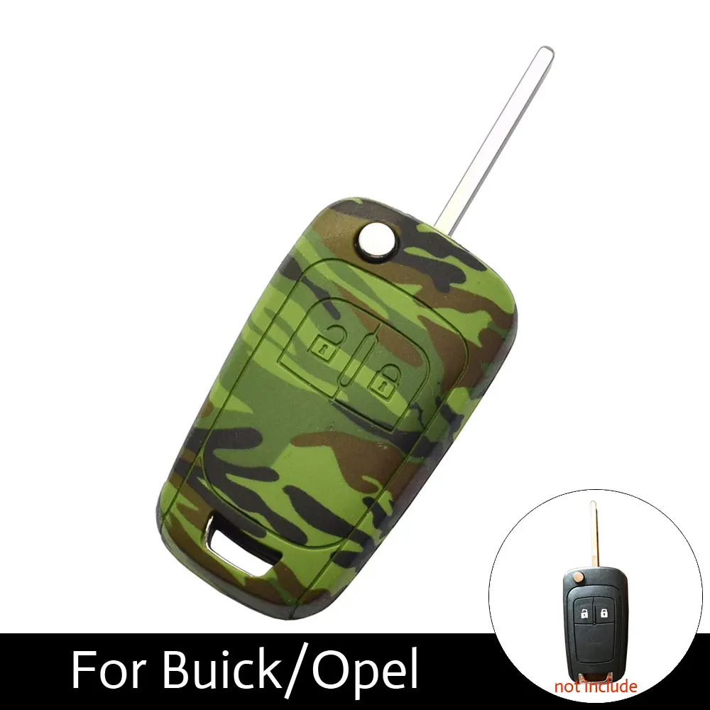 

ATOBABI 2 Buttons Flip key Silicone Car Key Case Cover For Opel Vauxhall Insignia Astra Chevrolet Epica Lova Key Protection Case