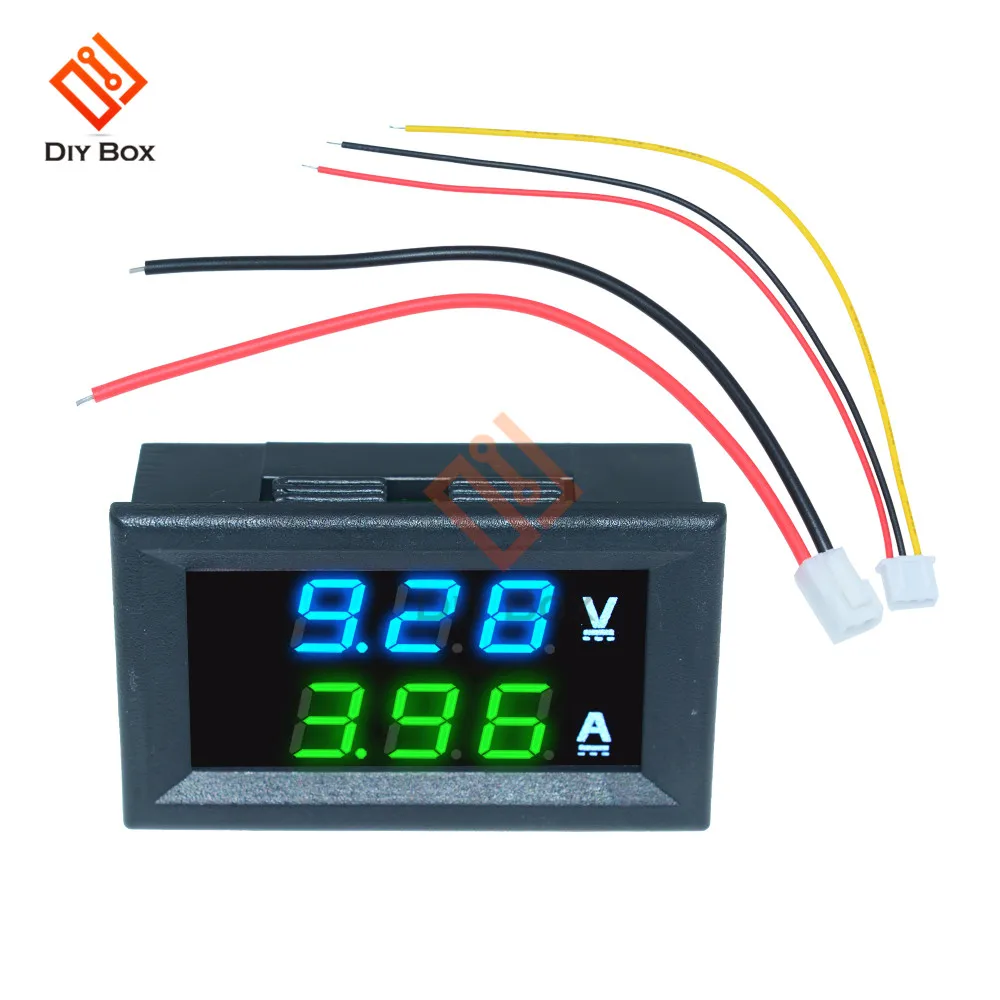 

DC 100V 10A Voltmeter Ammeter 0.56" LED Display Blue + Red LED Amp Dual Digital Volt Power Bank Meter Gauge