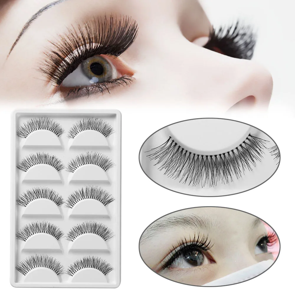 5 пар натуральные накладные ресницы|cilios posticos|false eyelasheseye lashes extension |
