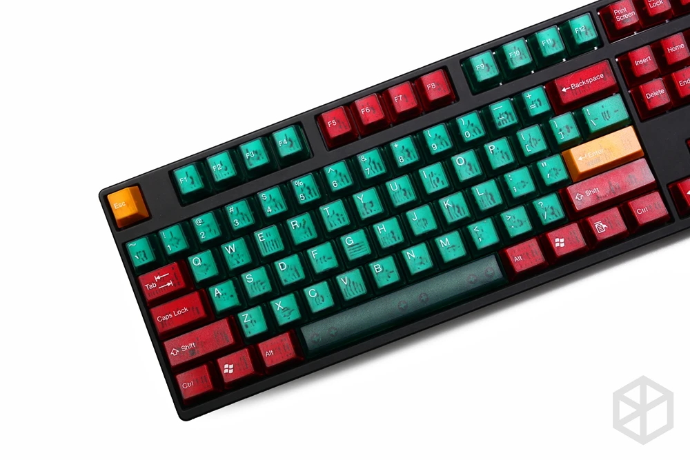 Taihao кубический abs двойной удар колпачки для игр механическая клавиатура цвет зеленый желтый оранжевый красный 1,75 сдвиг ступенчатый capslock