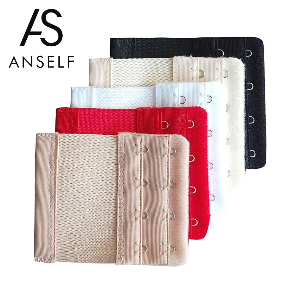 5PCS Women Bra Extender 4 Hook 2 Rows Elastic Adjustable Bra Extension
