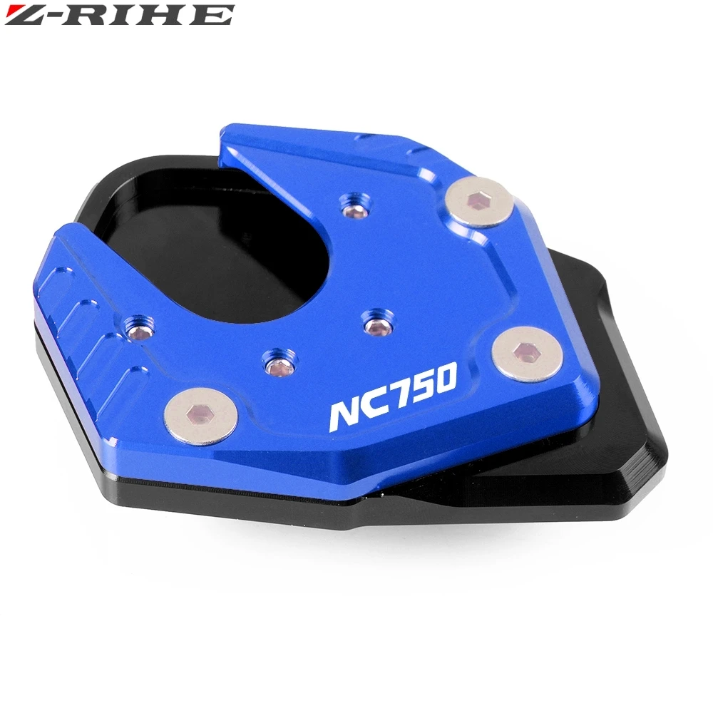 Для HONDA NC750X NC 750X NC750 X аксессуары для мотоциклов CNC алюминиевая боковая откидная подножка подставка удлинитель Pad - Цвет: Black and blue
