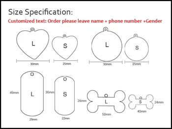 

YVYOO stainless steel Pet Dog cat collar Pet ID Dog Tags Collars Pet ID Dog Tags Collars