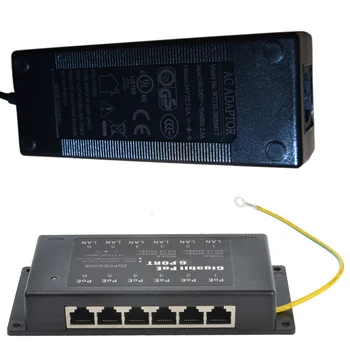 

Wall mount 6 Port Gigabit Power over Ethernet PoE Injector GPOE-6-24v120w Power Passive WiFi AP