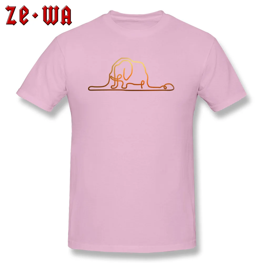 Men T-Shirt Hat Elephant Custom Tops Shirts Pure Cotton O-Neck Short Sleeve 3D Printed Tee-Shirt NEW YEAR DAY Hat Elephant pink