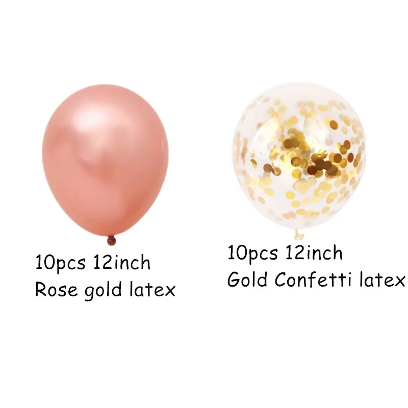 20 шт./лот смешанные золотые конфетти воздушные шары воздушный шар Свадебный воздушный шар на день рождения Декор балон детский душ латексные шары - Цвет: 20pcs Set