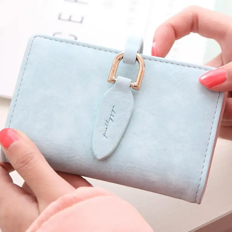 

Women New Stylish 20 Card Slots Matte PU Leather Candy Color Credit Card Wallet