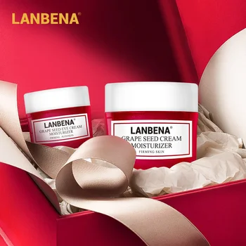 

LANBENA Face Cream+Eye Cream 2PCS Hyaluronic Acid Vitamin C Moisturizing Whitening Cream Anti Aging Serum Acne Treatment Firming