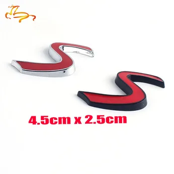 

3D Metal Letter S Blue Red Car Auto Emblem Trunk Sticker Badge for Infiniti Q50 Q50L G37 G25 QX70 FX35 FX37 Car Styling