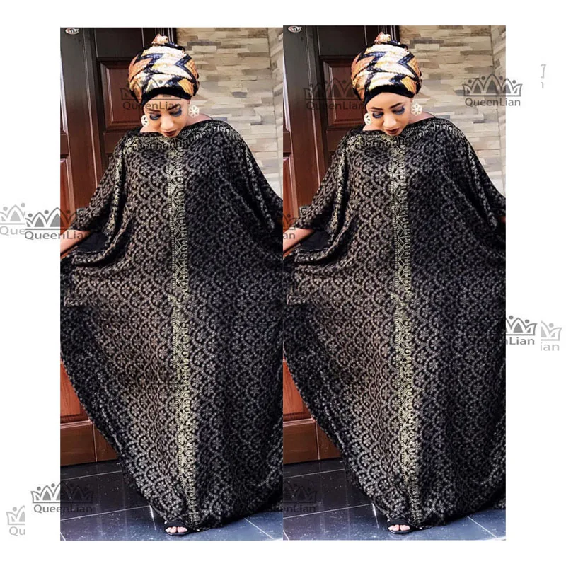 Новое платье Дашики из шифона в африканском стиле с бриллиантами, хлопок, Длина: 140 см, ширина: 115 см(zuan15