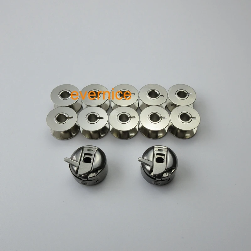 

2 BOBBIN CASE+10 BOBBIN for Adler 37 Necchi 500 600 Alfa 157 Consew 30