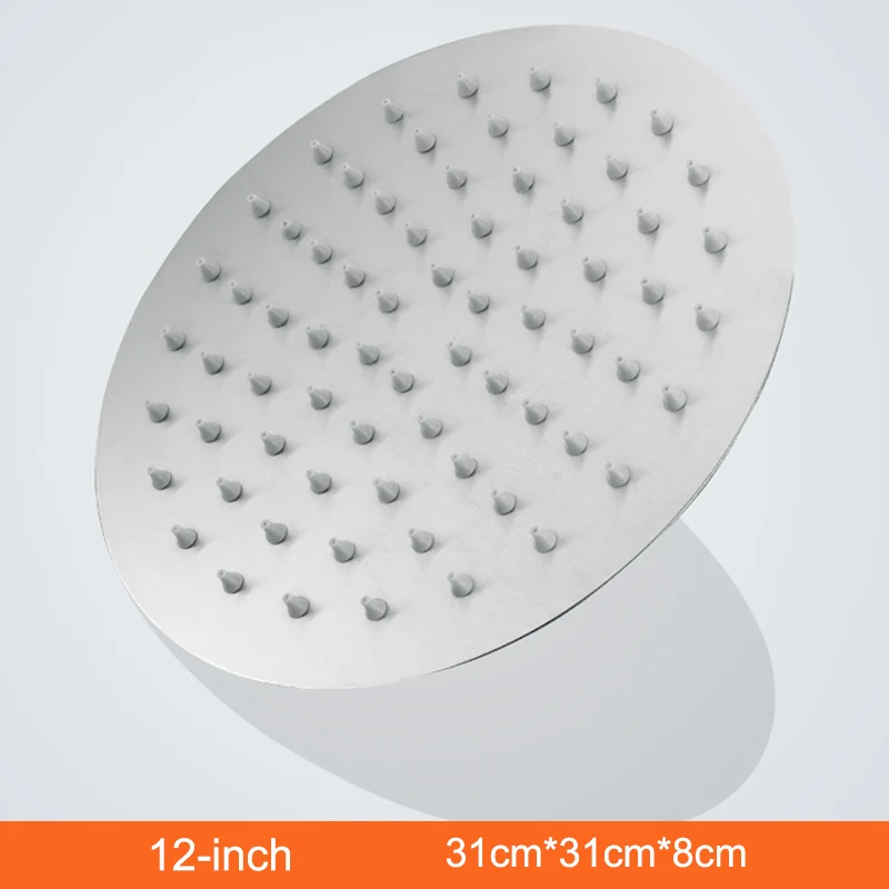 

Rainfall Shower Head Stainless Steel High Pressure Replacement Round For Bathroom QJ888