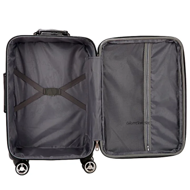 Chupermore Мода граффити ПУ кожа Скалка багаж Спиннер мужской чемодан колеса 20 дюймов для женщин носить пароль тележка