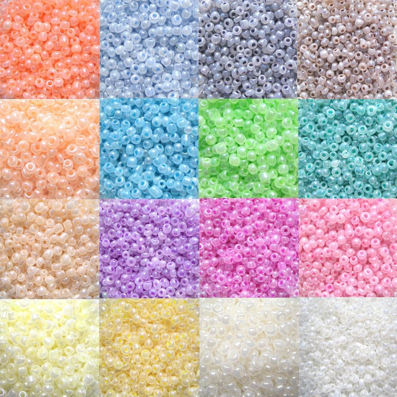 

2mm/1 Pack Candy Colors Glass Loose Space Garment Beads DIY Handmade Swing Round Beaded for Cloth Bracelet Jewelry Accessories