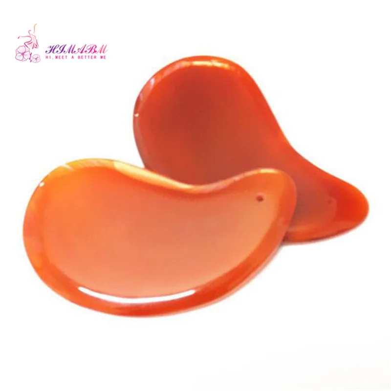 1 Pcs 100% natural red drilled Agate Guasha massage tool facial treatment scraping health care 1 Pcs 100% natural red drilled Agate Guasha massage tool facial treatment scraping health care