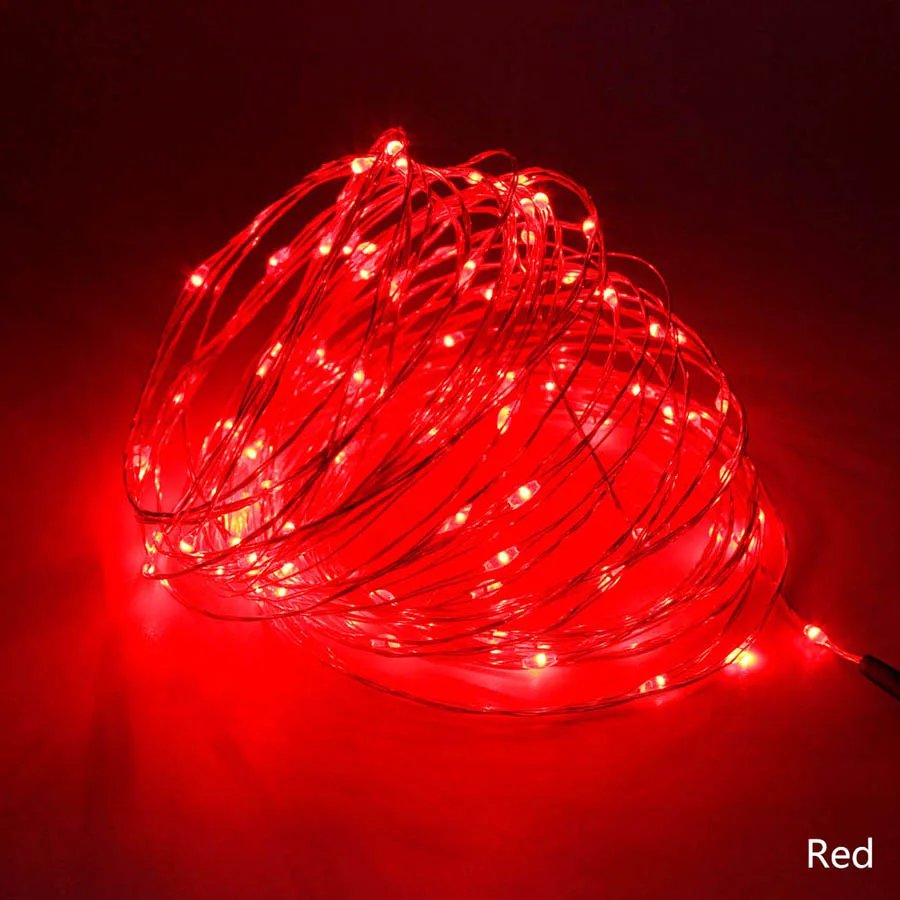 led fairy lights 10M 20M Silver Copper Wire USB String Light outdoor Christmas Tree Wedding Party Decoration Multicolor garland