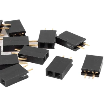 

LNHF 16pcs Straight Single Row 2.54mm Pitch 2 Pins Connector Female Header