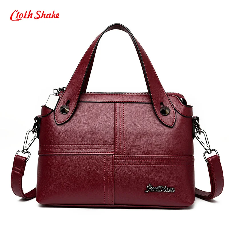 

Cloth Shake Brand Boston PU Leather Bags Designer Handbags High Quality Ladies Shoulder Bags Women Messenger Bags Dollar Price
