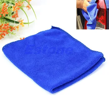 

New Car Cleaning Microfiber Towel Wash Clean Cloth Super Soft Plush 30X30CM Blue