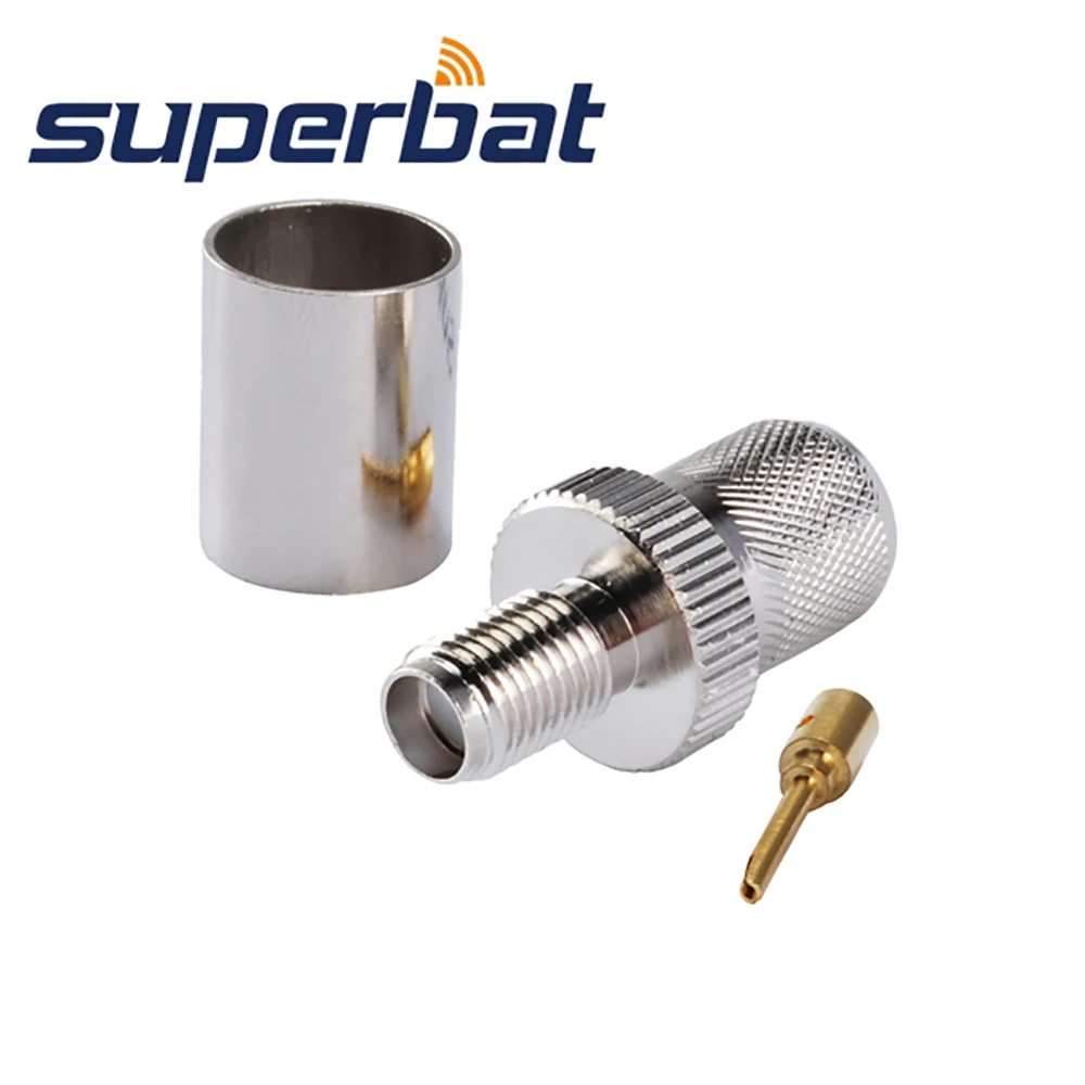 Superbat 10 шт обжим SMA разъем прямой RF коаксиальный для кабеля RG214 RG213 RG8 LMR400|connector