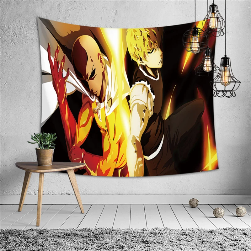 Аниме напечатано на стену искусство и ремесла гобелен с героями мультфильмов для гостиной украшения кемпинга пикника тонкий коврик из полиэстера - Цвет: A49-1