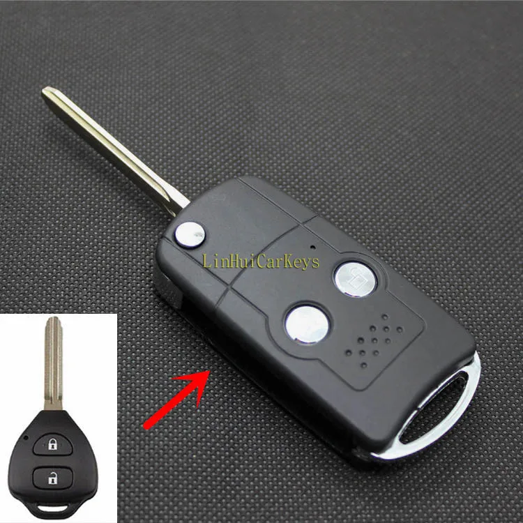 PINECONE for TOYOTA COROLLA YARIS CAMRY HILUX RAV4 Car Key Case 2 Buttons Toy43 Blade Modified Remote ABS Shell 1PC | Автомобили и